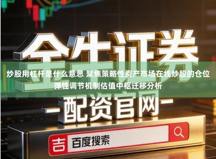 炒股用杠杆是什么意思 聚焦策略性资产市场在线炒股的仓位弹性调节机制估值中枢迁移分析